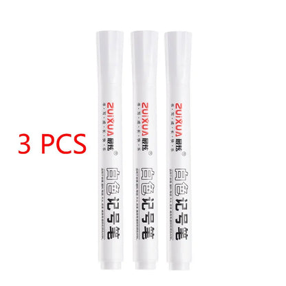 White Marker Pens set Oily Waterproof White Gel Pen DIY Graffiti Sketching Marker Stationery Writing School Supplies brush