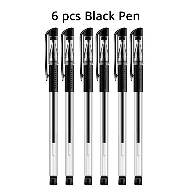 Clearance_Gel Pen Set Black Blue Ballpoint 0.5 mm Refills Cute School & office writing pens supplies Kawaii Korean Stationery_Co