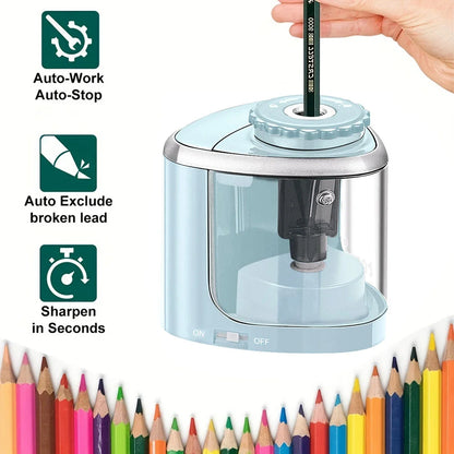 Electric Sharpener Assembly Desktop Automatic Pencil Sharpener Suitable To Pencils (6-8mm) for Students School Office Stationery