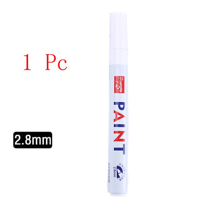 White Marker Pens set Oily Waterproof White Gel Pen DIY Graffiti Sketching Marker Stationery Writing School Supplies brush